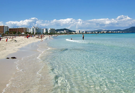 Strand von Cala Millor, Mallorca, Spanien ( Urlaub, Reisen, Lastminute-Reisen, Pauschalreisen )