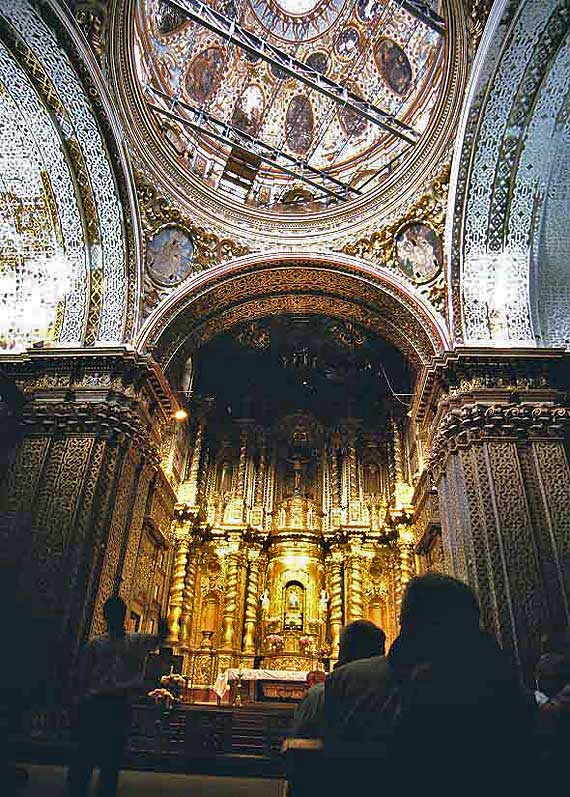 Ecuador - Kirche in der Hauptstadt Quito ( Urlaub, Reisen, Lastminute-Reisen, Pauschalreisen )