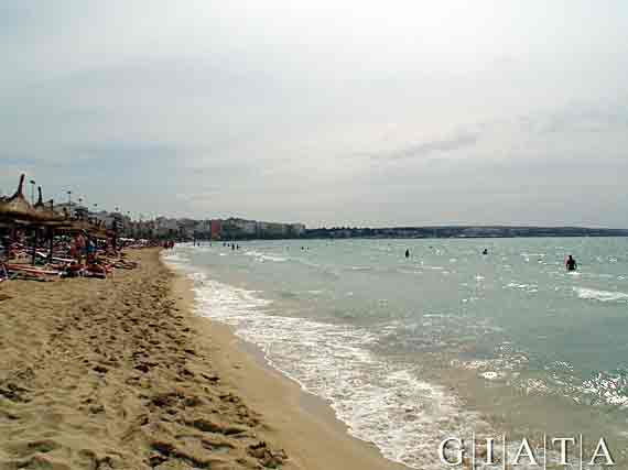 Sandstrand Playa de Palma, Mallorca, Spanien (Reisen, Urlaub, Lastminute)